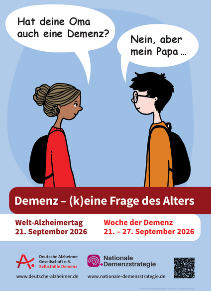 Plakat zum Welt-Alzheimertag 2026 Plakat zum Welt-Alzheimertag 2026