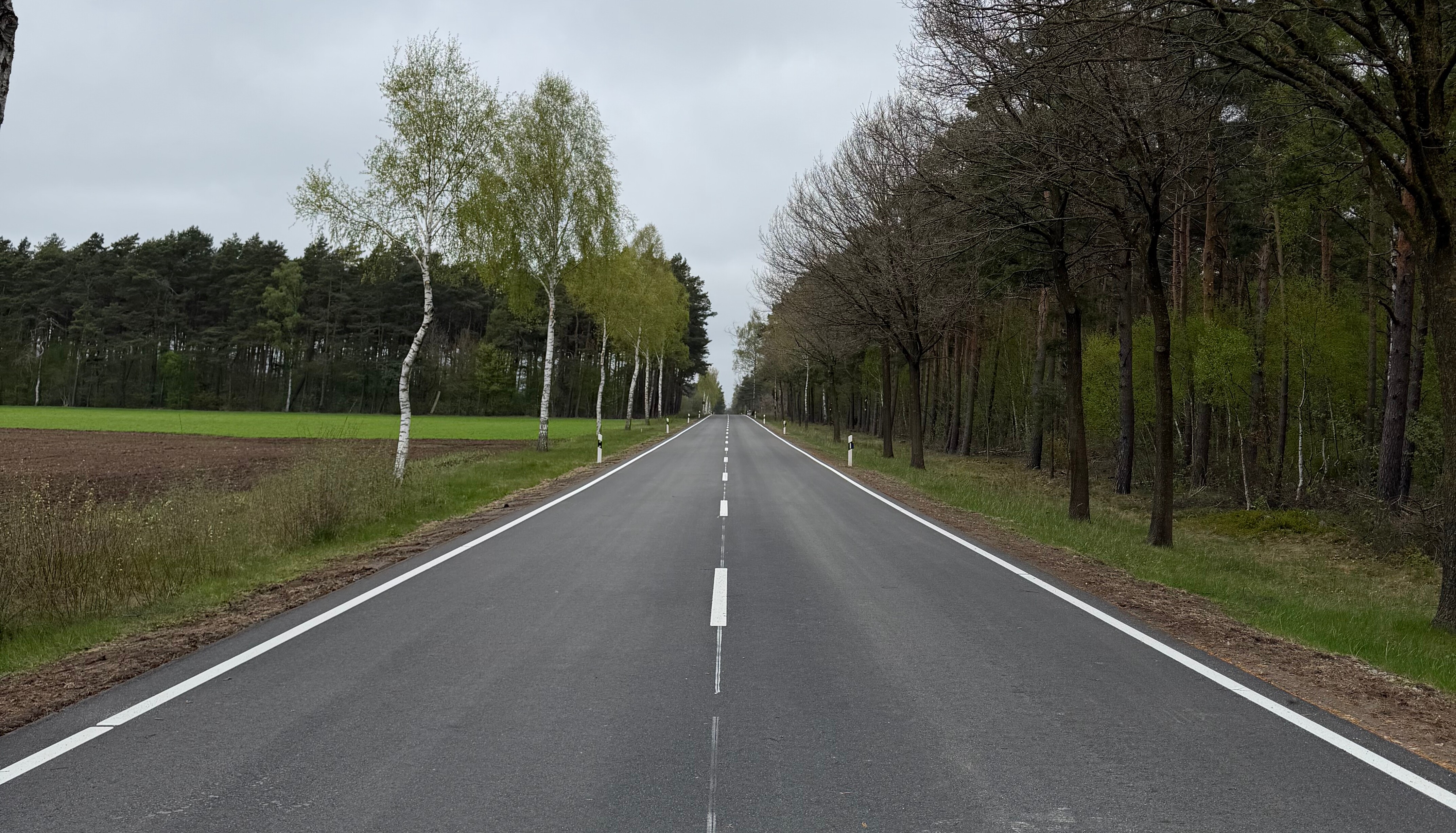 Die K 38 ist nun mit einer neuen Asphaltschicht versehen. 