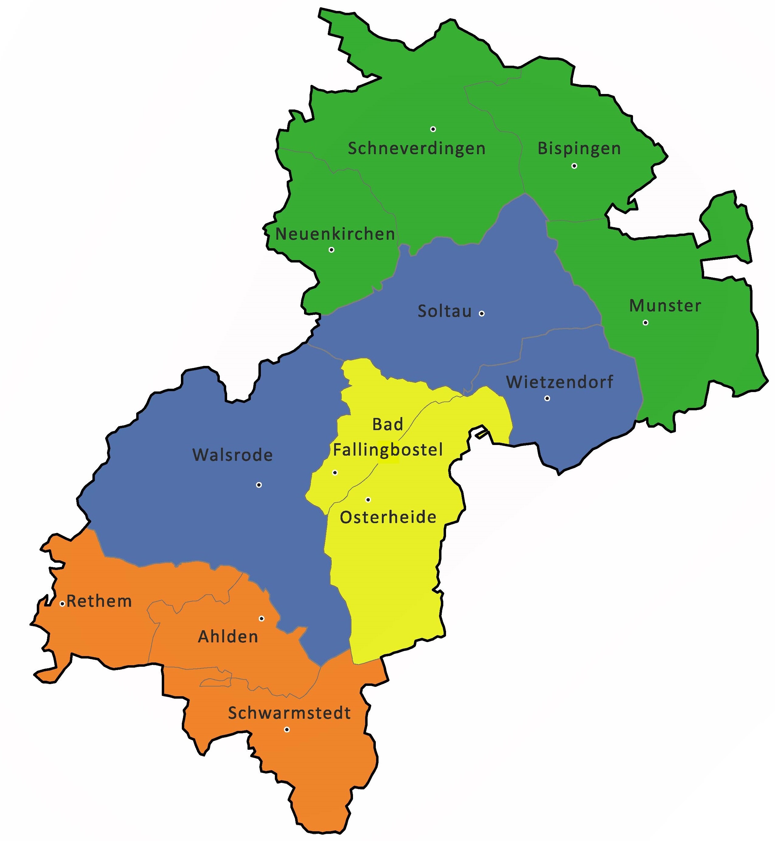 Sozialraumkarte im Heidekreis Sozialraumkarte im Heidekreis
