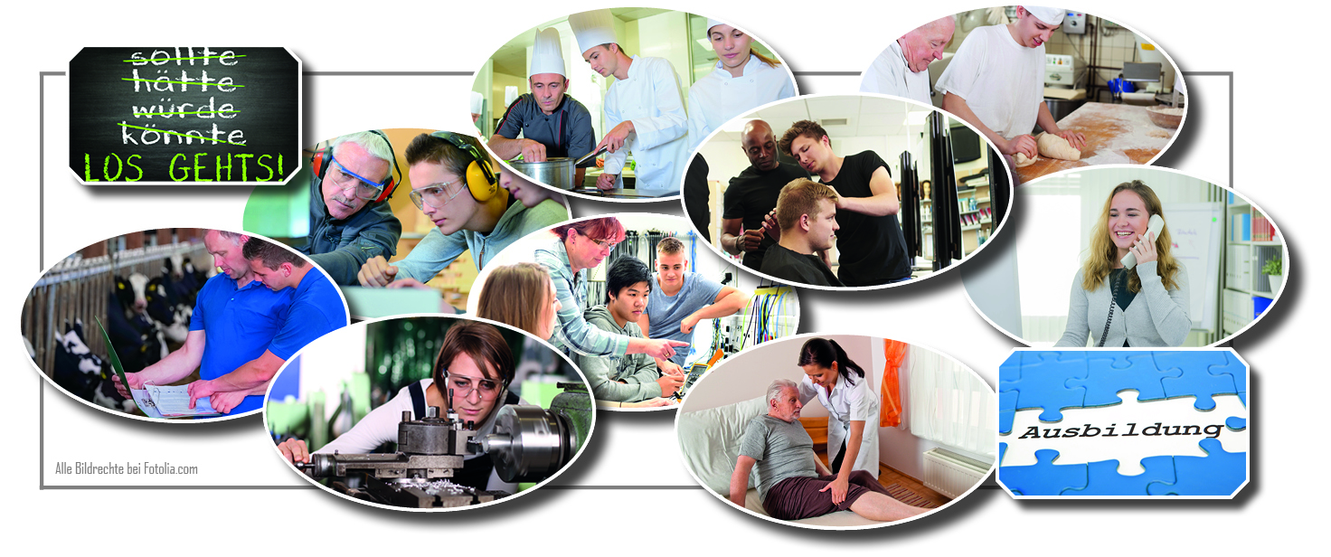 Collage Azubis und Ausbildungsplatzsuchende Collage Azubis und Ausbildungsplatzsuchende