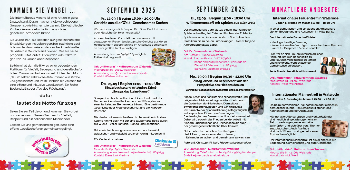 Innenseite des Flyers Interkulturelle Woche 
