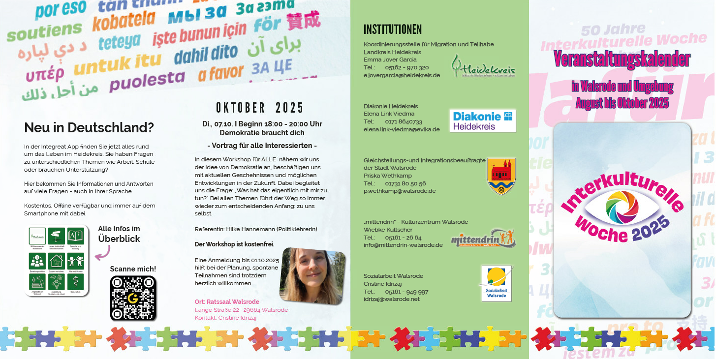 Erste Seite des Flyers Interkulturelle Woche 