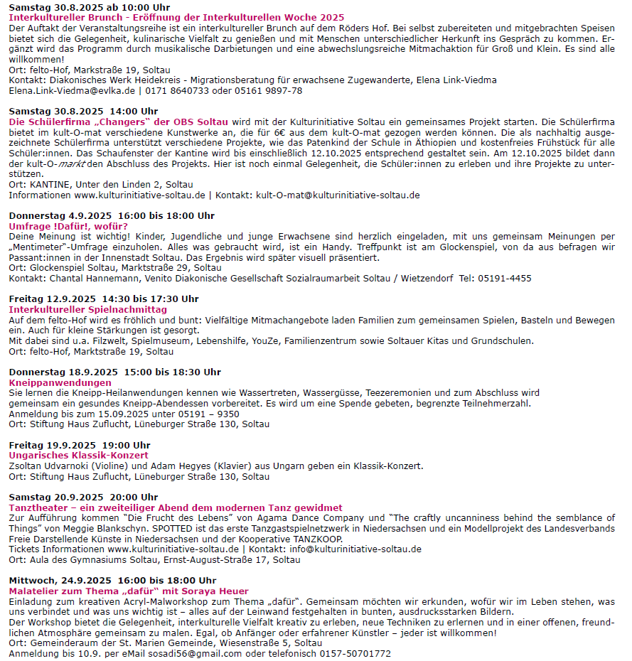 Interkulturelle Woche - Veranstaltungen bis 24.092025 Interkulturelle Woche - Veranstaltungen bis 24.092025