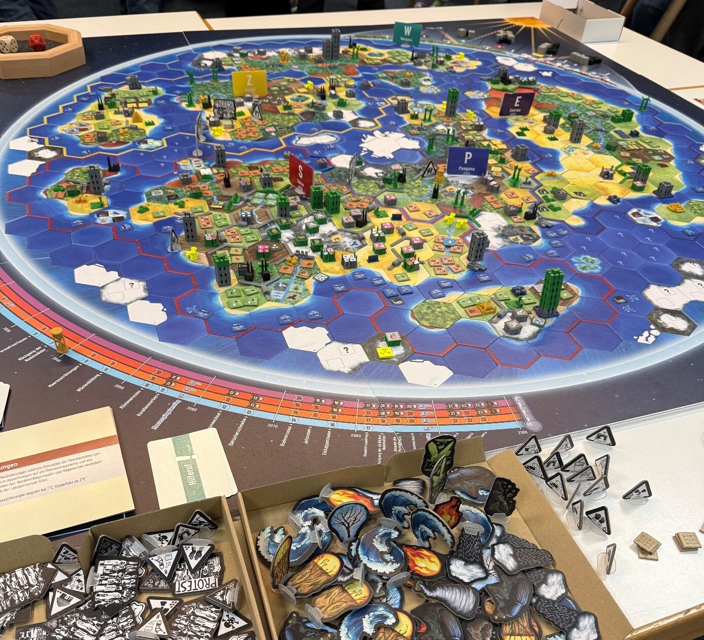 Weltklimaspielbrett mit Ländergrenzen Weltklimaspielbrett mit Ländergrenzen