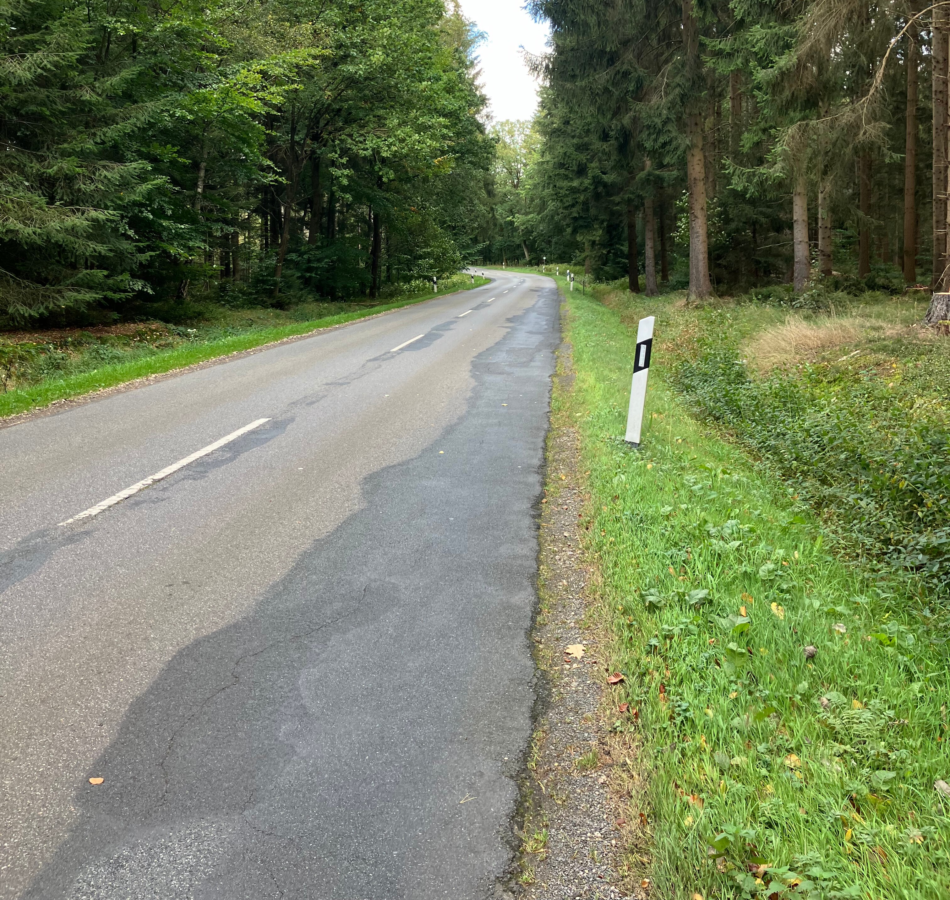 K 17 a - Kreisstraße mit Straßenschäden